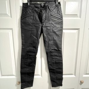 COPY - Bebe moto leather ankle jeans